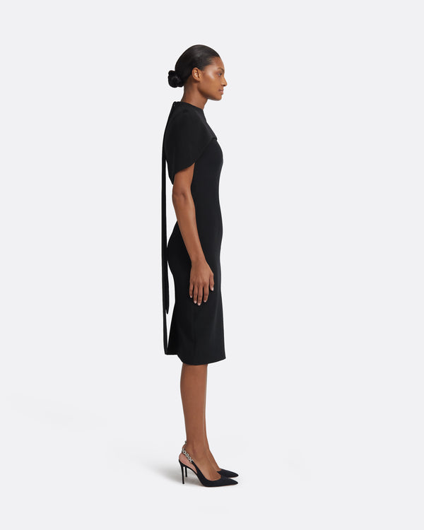 Safiyaa Kalika Black Midi Dress