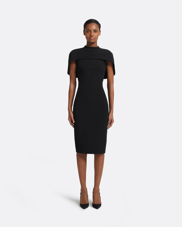 safiyaa Kalika Black Midi Dress