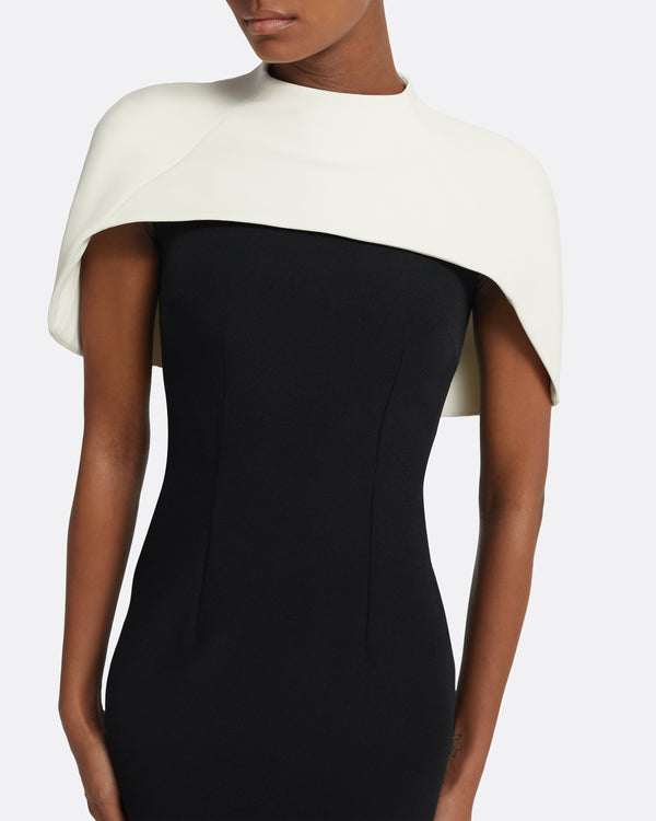 Safiyaa Kalika Ivory & Black Midi Dress