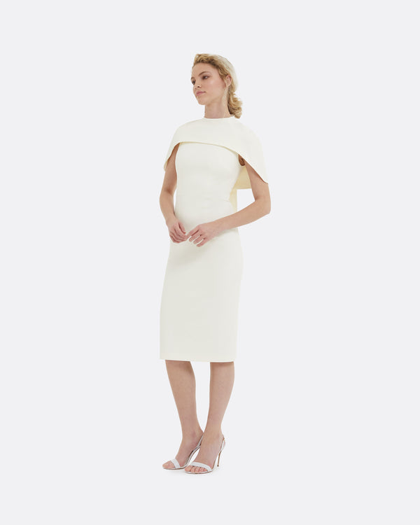 safiyaa Kalika Ivory Midi Dress