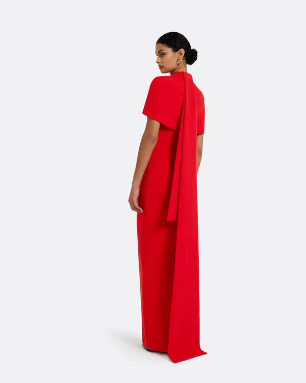 Safiyaa Kalika Scarlet Red Long Dress