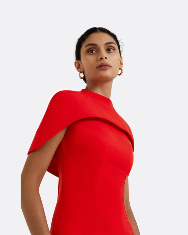 Safiyaa Kalika Scarlet Red Long Dress