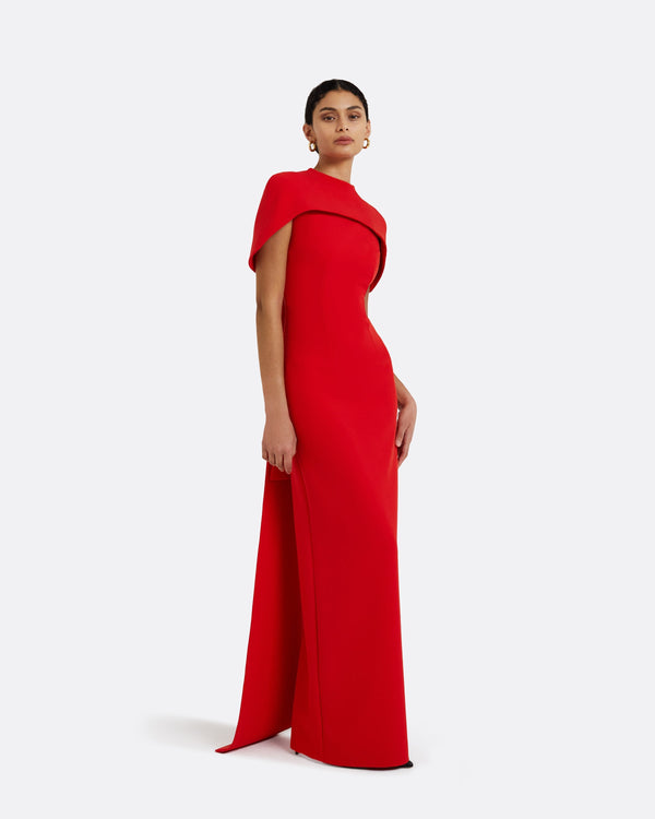 Safiyaa Kalika Scarlet Red Long Dress