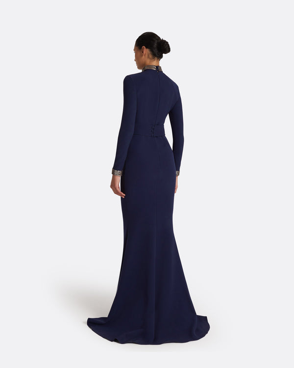 Safiyaa Kamala Azurite Blue Long Dress