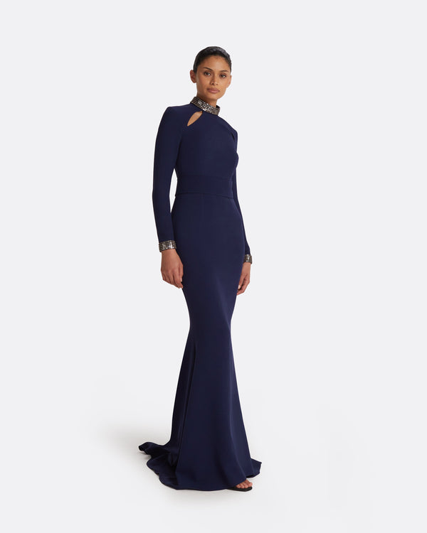 Safiyaa Kamala Azurite Blue Long Dress