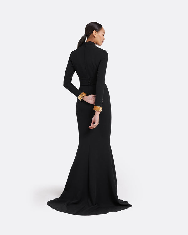 Safiyaa Kamala Black Long Dress