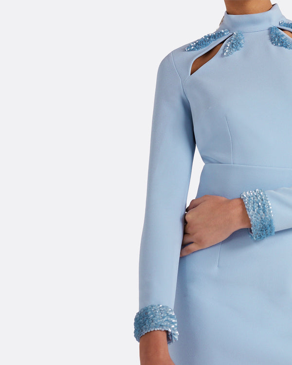 Safiyaa Kamala Soft Sky Long Dress