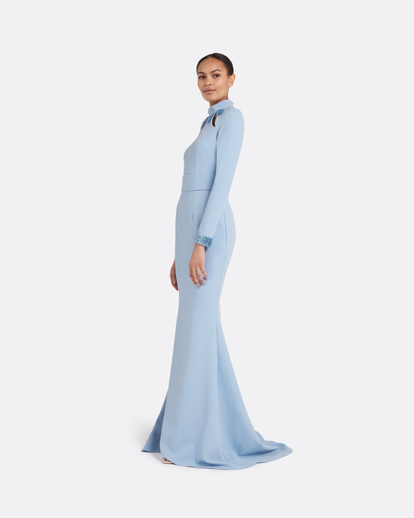 Safiyaa Kamala Soft Sky Long Dress