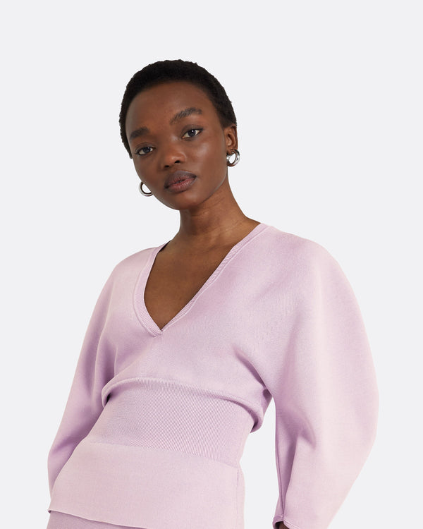 Safiyaa Kamali Lilac Snow Knit Top