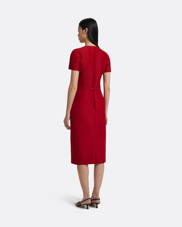 Safiyaa Kamari Midi Dress In Radiant Red