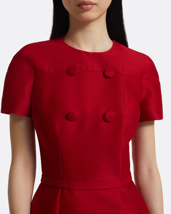 Safiyaa Kamari Midi Dress In Radiant Red