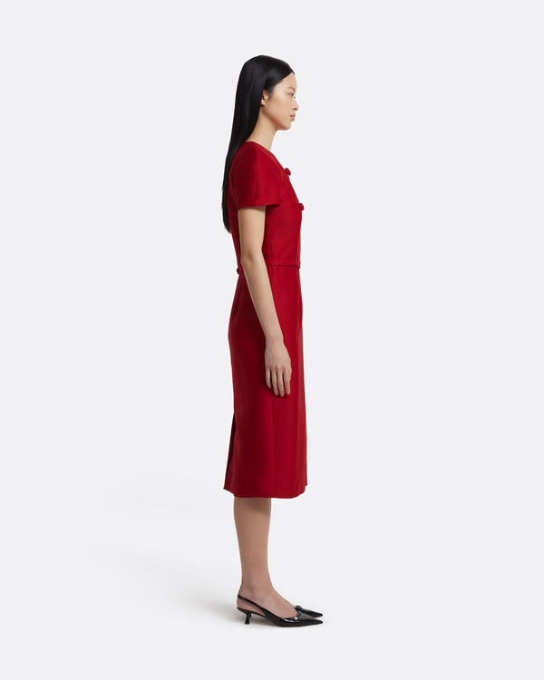 Safiyaa Kamari Midi Dress In Radiant Red