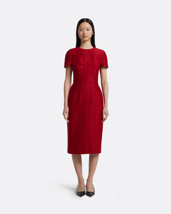 safiyaa Kamari Midi Dress in Radiant Red