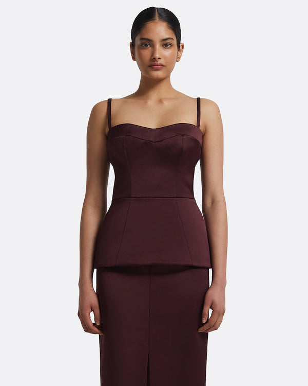 safiyaa Kaori Top in Wine