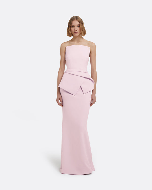 safiyaa Kendra Long Dress in Lilac Snow