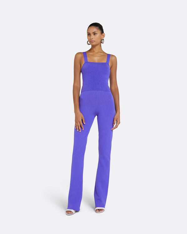 safiyaa Khuno Anemone Blue Knit Trousers