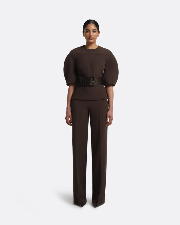 Safiyaa Kimari Top In Peat Brown
