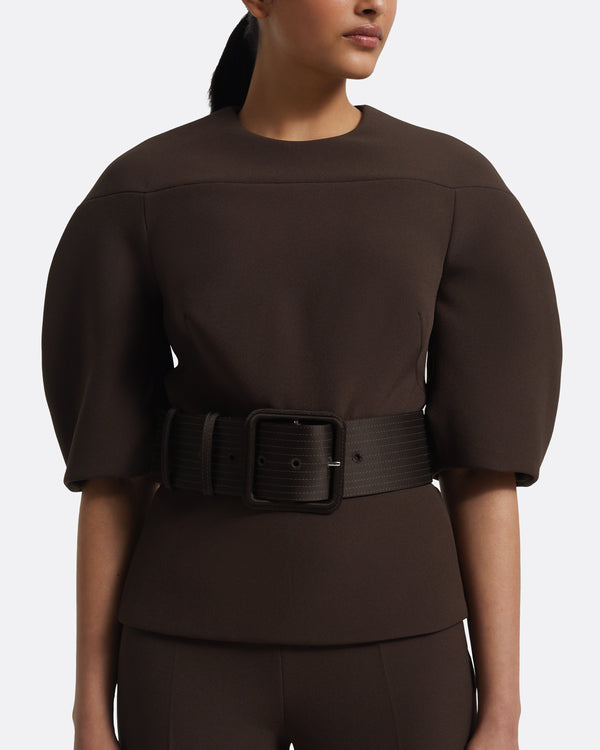 Safiyaa Kimari Top In Peat Brown