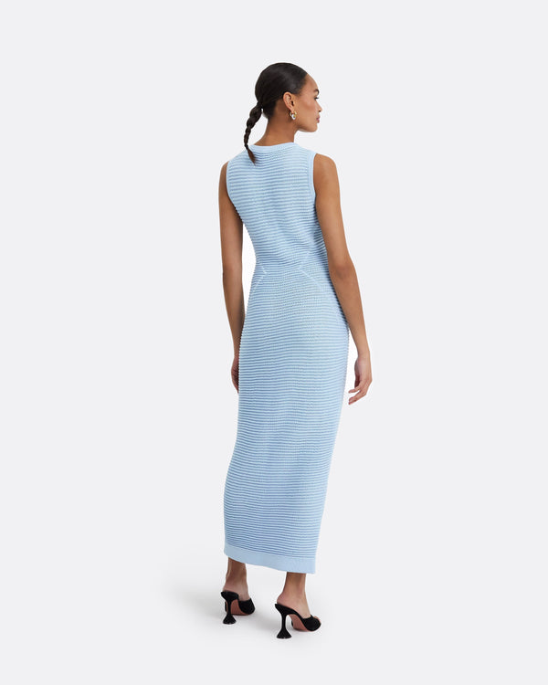 Safiyaa Klaudette Azurra Crochet Midi Dress