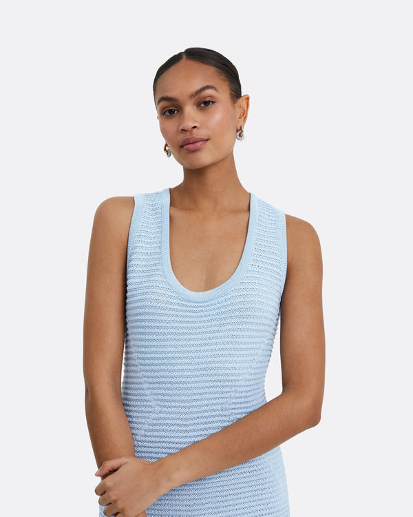 Safiyaa Klaudette Azurra Crochet Midi Dress