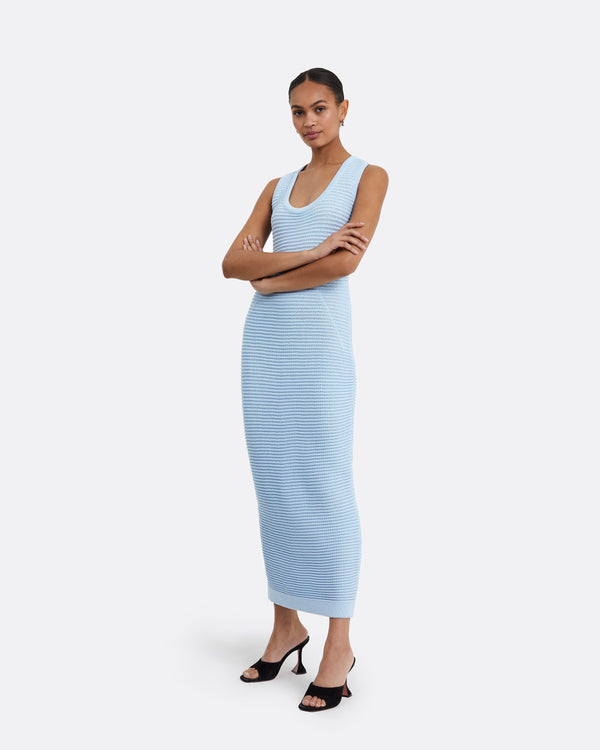 Safiyaa Klaudette Azurra Crochet Midi Dress