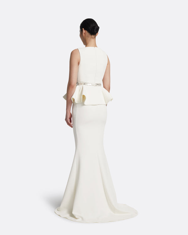 Safiyaa Komomi Top In Ivory With Crystal