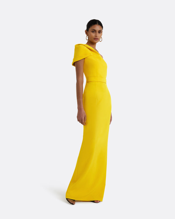 Safiyaa Kora Canary Long Dress