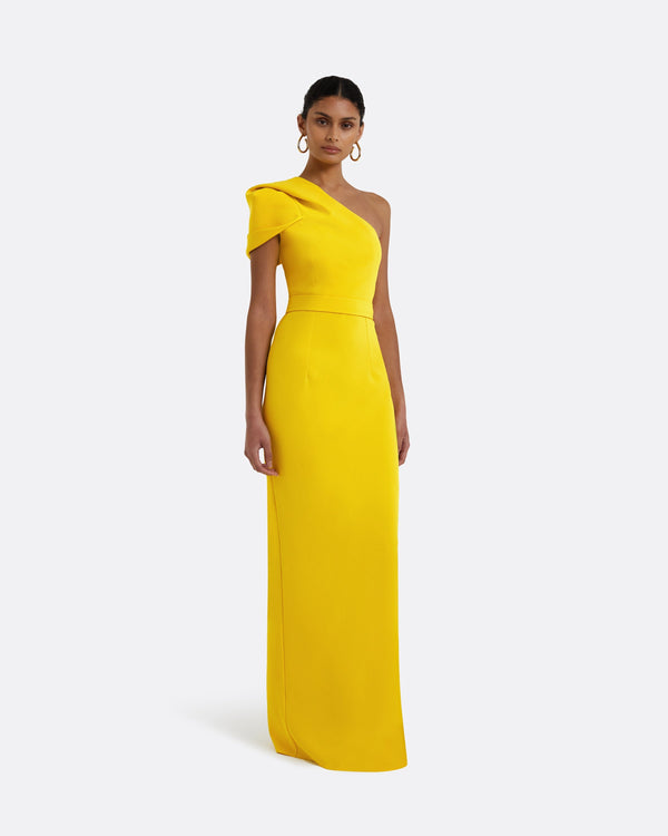 safiyaa Kora Canary Long Dress
