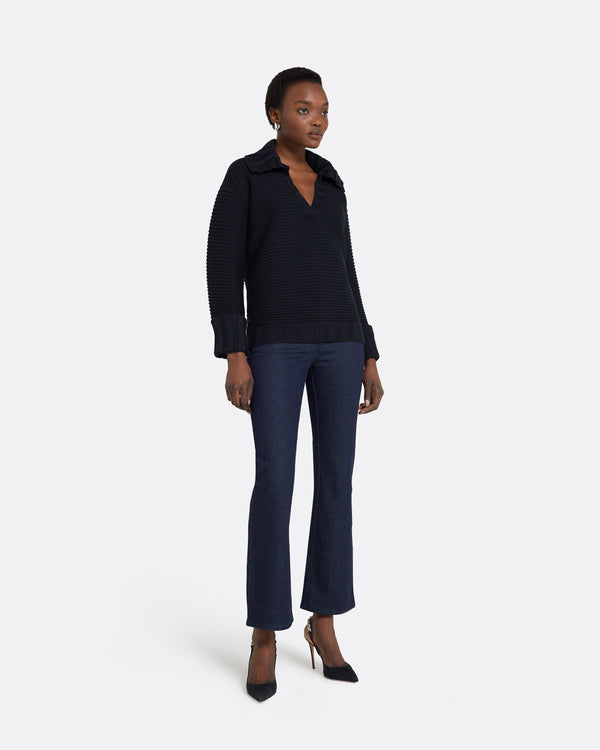 Safiyaa Kratos Navy Knit Top