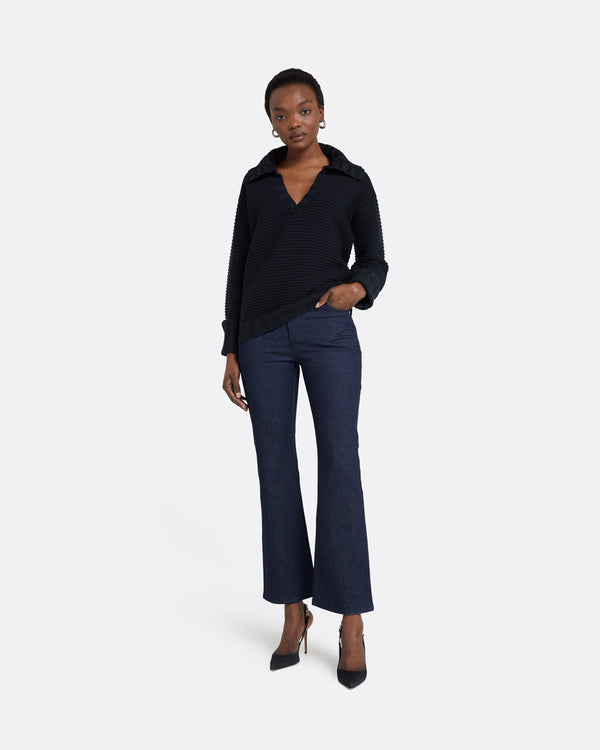 safiyaa Kratos Navy Knit Top