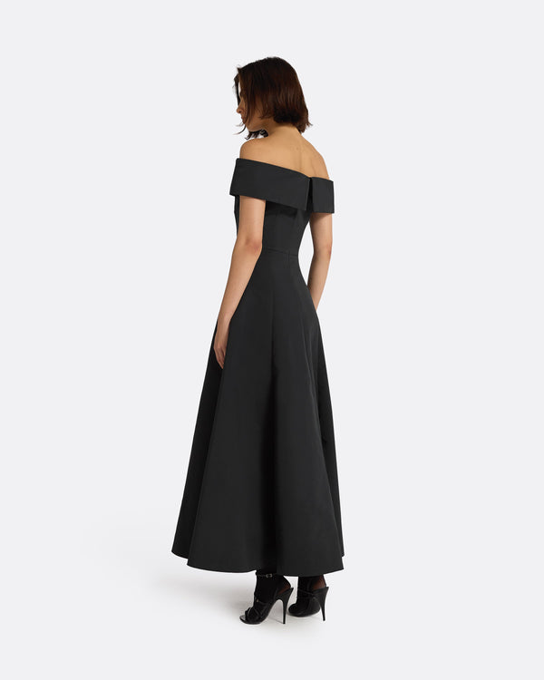 Safiyaa Kristiana Black Midi Dress