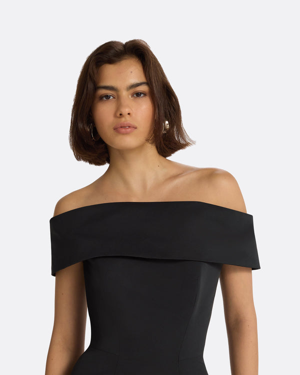 Safiyaa Kristiana Black Midi Dress
