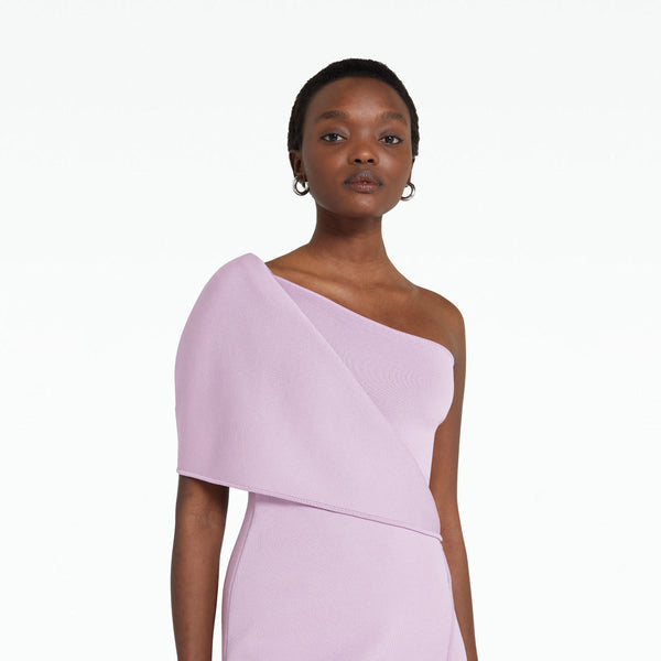 Safiyaa Kristine Lilac Snow Knit Midi Dress