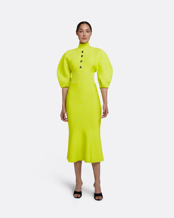 safiyaa Layla Tendershoots Midi Knit Dress