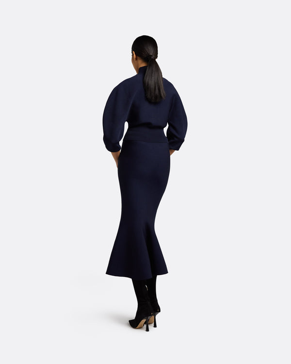 Safiyaa Lena Navy Knit Top