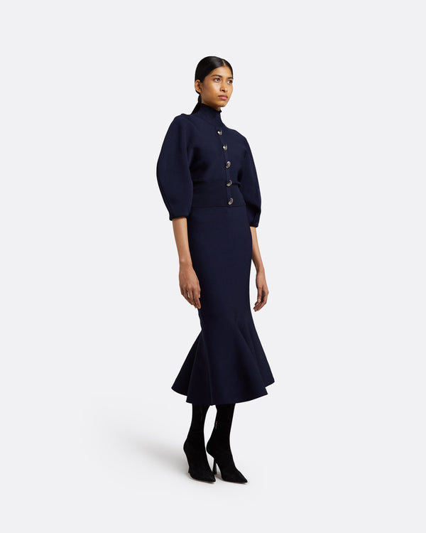 Safiyaa Lena Navy Knit Top