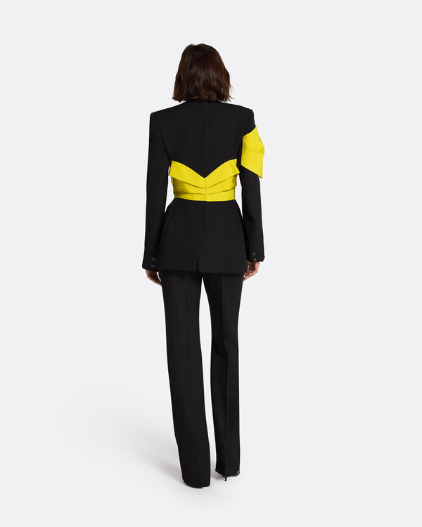 Safiyaa Lenalle Black & Chartreuse Jacket
