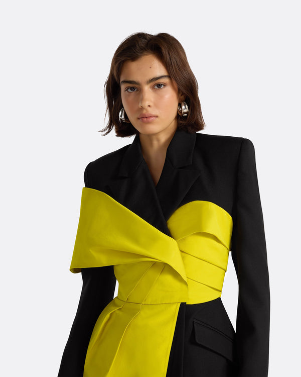 Safiyaa Lenalle Black & Chartreuse Jacket