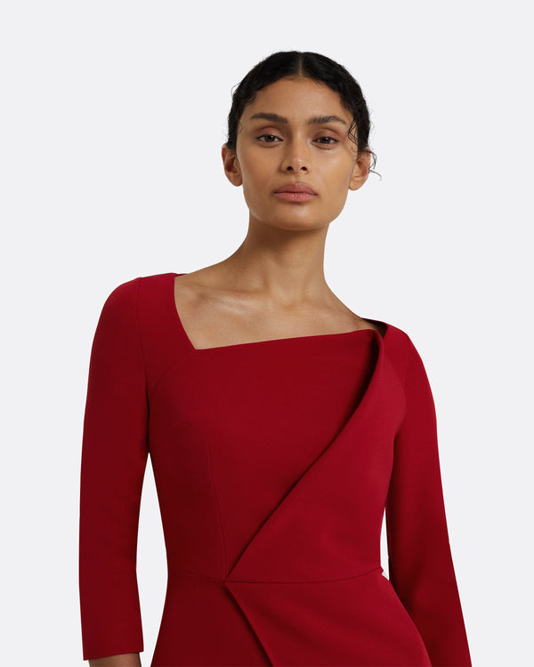 Safiyaa Lilian Azalea Red Top