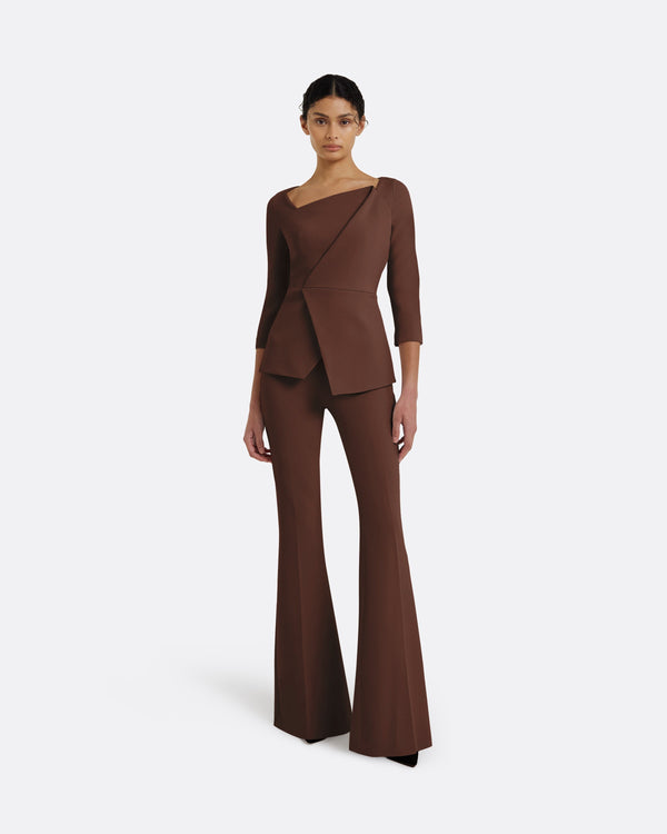 safiyaa Lilian Pecan Brown Top