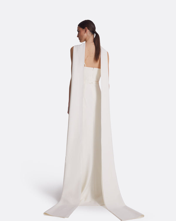Safiyaa Lilien Ivory Long Dress