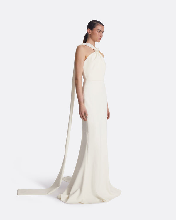 Safiyaa Lilien Ivory Long Dress