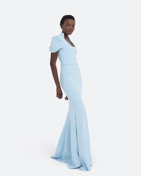 Safiyaa Logan Pale Blue Long Dress