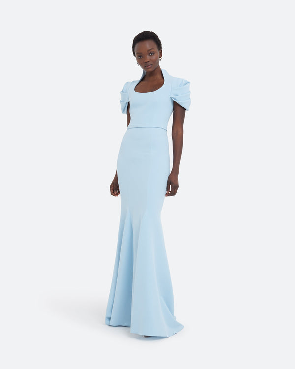 safiyaa Logan Pale Blue Long Dress