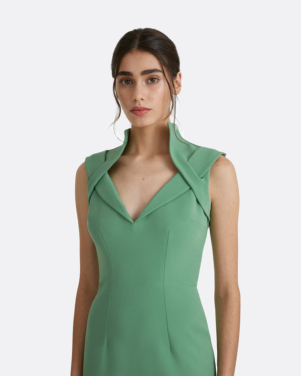 Safiyaa Loide Fern Green Midi Dress