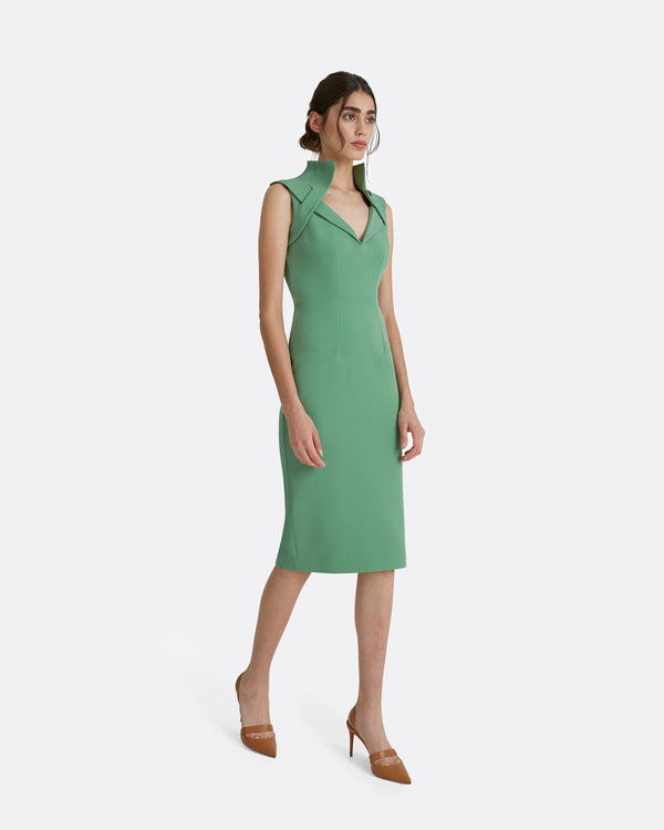 Safiyaa Loide Fern Green Midi Dress