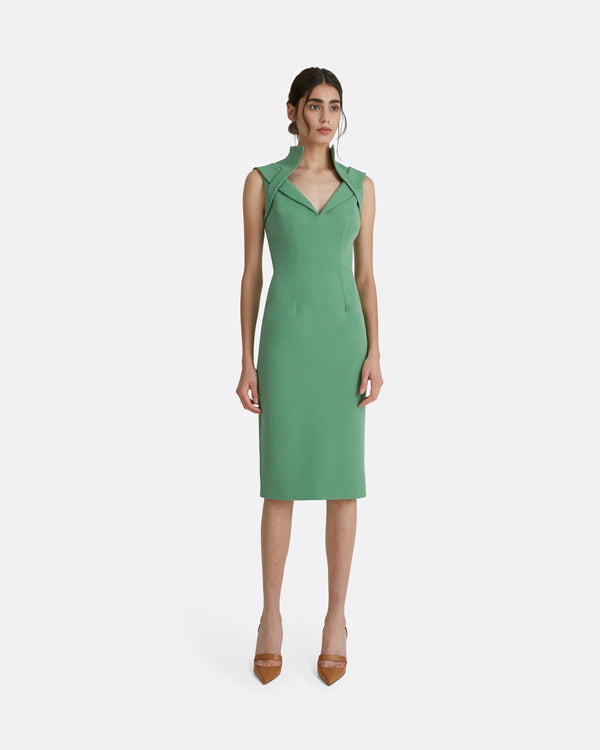 safiyaa Loide Fern Green Midi Dress