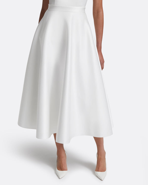 Safiyaa Lory Midi Dress In Porcelain