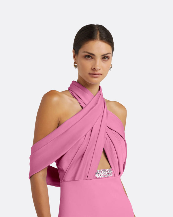 Safiyaa Louella Aurora Embroidered Long Dress