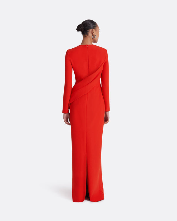 Safiyaa Louna Scarlet Red Long Dress